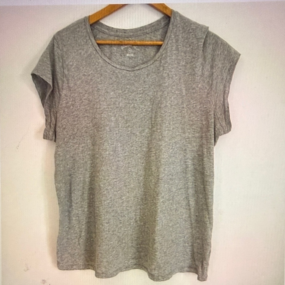 Universal Thread Women Gray Round Neck Short Sleeve Pullover T Shirt Size XXL